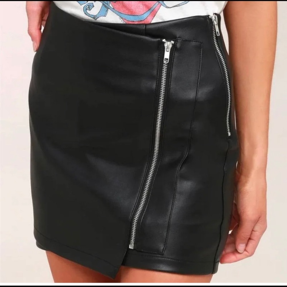 Lulu’s Tuff Stuff Vegan Leather Skirt